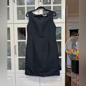 Bloomingdale's Black Sleeveless Silk Shift Dress